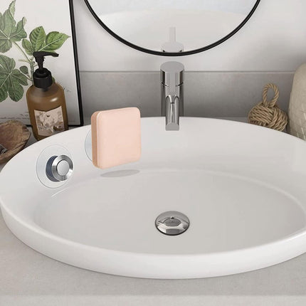 6 pieces magnetic soap holder - Magnetic soap holders with suction cup - Magnetic shower soap holder - Stainless steel wall bracket - No drilling required - Bathroom kitchen toilet - 40X26MM.