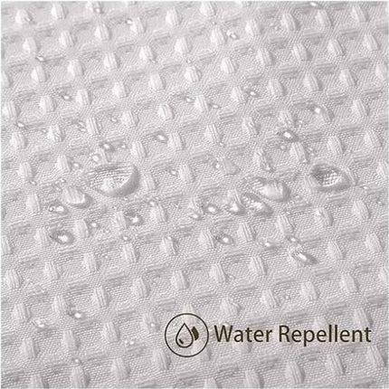 Waffle shower curtain - 80x180CM - White - With 6 plastic hooks - For bathroom and toilet - White - Anti-mold - Polyester - Cube Design - Shower curtain.