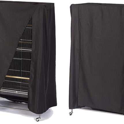 Parrot Cage Cover - Birdcage Cover and Dustproof Covers - Good Night Cover for Parrots - 210D Oxford Cloth - 88*63*120cm - Universal - Blackout - Waterproof - Black.