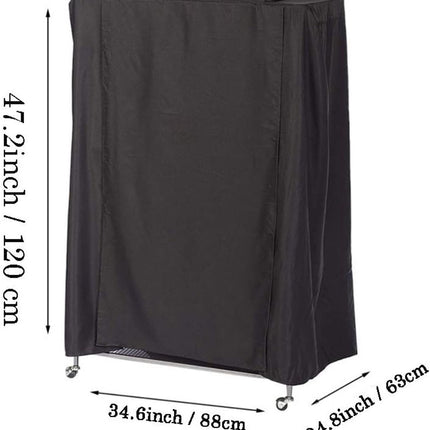 Parrot Cage Cover - Birdcage Cover and Dustproof Covers - Good Night Cover for Parrots - 210D Oxford Cloth - 88*63*120cm - Universal - Blackout - Waterproof - Black.