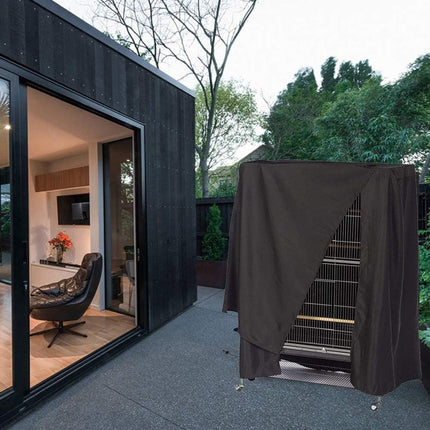 Parrot Cage Cover - Birdcage Cover and Dustproof Covers - Good Night Cover for Parrots - 210D Oxford Cloth - 88*63*120cm - Universal - Blackout - Waterproof - Black.