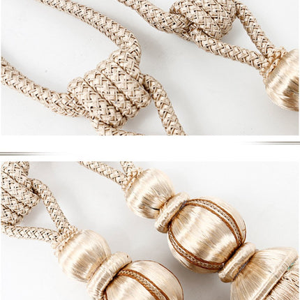 2 Pieces - Curtain Tassels - Curtain Ties - Curtain Tassel - Curtain Accessories - Curtain Holder - Curtain Tie Rope - Window Decoration Accessories - Curtain Tassel - Beige - 75cm.