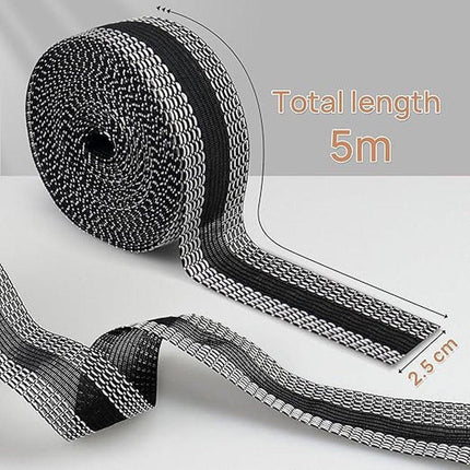 Iron-on tape - Shorten trousers - Shortening hem tape - Black - 5 meters.