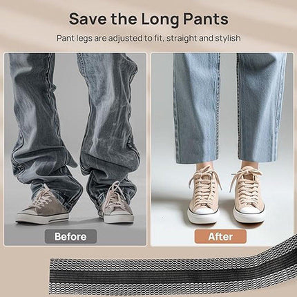 Iron-on tape - Shorten trousers - Shortening hem tape - Black - 5 meters.