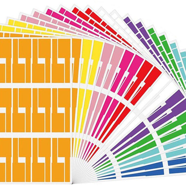 Cable Markers - 20 Pieces - Cable Labels - Cable Marking Labels - Self-Adhesive - Waterproof - Tear-Resistant - Oil-Resistant - Scratch-Resistant - Handwritten - 10 Colors.