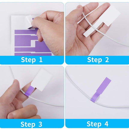 Cable Markers - 20 Pieces - Cable Labels - Cable Marking Labels - Self-Adhesive - Waterproof - Tear-Resistant - Oil-Resistant - Scratch-Resistant - Handwritten - 10 Colors.