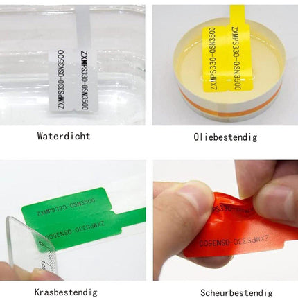 Cable Markers - 20 Pieces - Cable Labels - Cable Marking Labels - Self-Adhesive - Waterproof - Tear-Resistant - Oil-Resistant - Scratch-Resistant - Handwritten - 10 Colors.