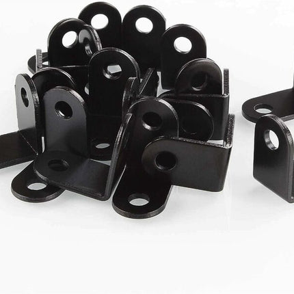 20 pieces - Corner connections - corner anchor - corner connectors - fixed bracket - corner bracket - 26x26 MM - iron - black - 90 degrees - Including screws.