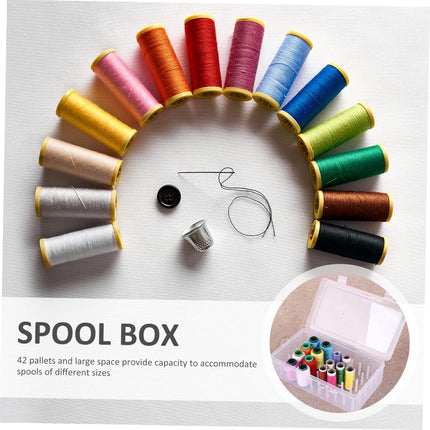 Sewing Thread Storage Box - Organizer for sewing supplies and sewing accessories - 42 spools.