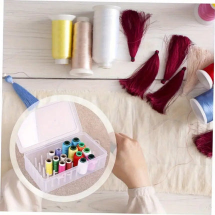 Sewing Thread Storage Box - 2 Box Organizer for Sewing Machine Thread and Sewing Accessories - DIY Sewing Kit and Sewing Basket.