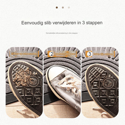 Rubber doormat - Semi-circular - Outdoor Anti-slip Washable Doormat - Rain - Outdoor - Indoor doormat - Dark gray - Drying mat - 60 * 90 cm - cleaning mat - outdoor - hall - balcony.
