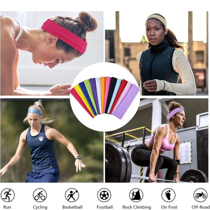 Headband - 20 Pieces - Sports Headbands - Headband - Adults - Yoga Headbands - Elastic Non-Slip - Fitness - Sweatband - Athletic - Gym - Dance - Running - Hair Accessories - 20*5CM.