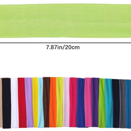 Headband - 20 Pieces - Sports Headbands - Headband - Adults - Yoga Headbands - Elastic Non-Slip - Fitness - Sweatband - Athletic - Gym - Dance - Running - Hair Accessories - 20*5CM.