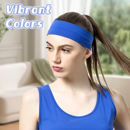Headband - 20 Pieces - Sports Headbands - Headband - Adults - Yoga Headbands - Elastic Non-Slip - Fitness - Sweatband - Athletic - Gym - Dance - Running - Hair Accessories - 20*5CM.