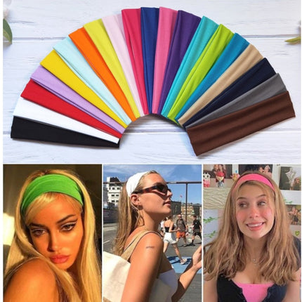 Headband - 20 Pieces - Sports Headbands - Headband - Adults - Yoga Headbands - Elastic Non-Slip - Fitness - Sweatband - Athletic - Gym - Dance - Running - Hair Accessories - 20*5CM.
