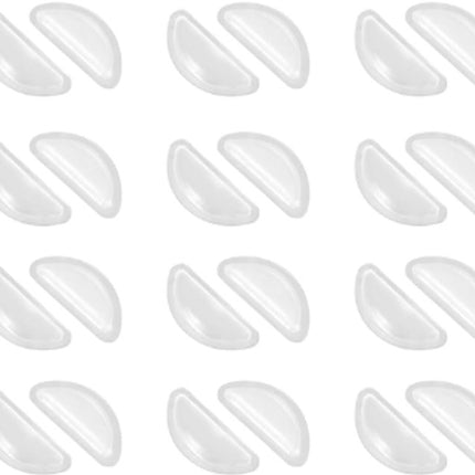 Nose Pads for Glasses - 20 Pairs - Nose Pads for Glasses with Air Chamber - Glasses Cushions - Silicone - Transparent - Anti-slip - Self-adhesive - Suitable for sunglasses, reading glasses, sports glasses.