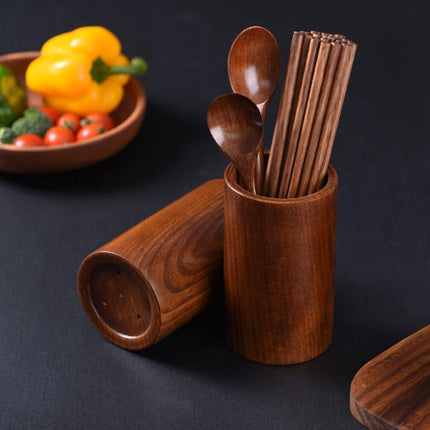 Cutlery Stand - Wooden Kitchen Utensil Holder - Cutlery Holder - Countertop Organizer - Cutlery Drainer - Chopstick Holder - Wood - 15cm - Kitchen Aid for Kitchen - Kitchen Organizer.