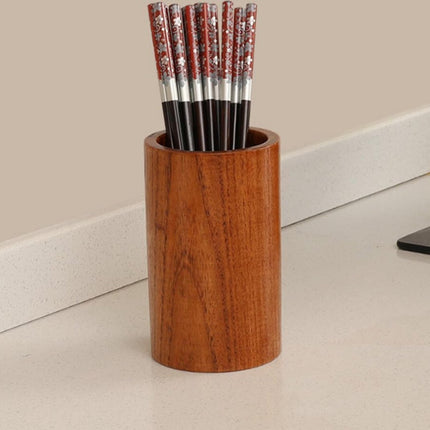 Cutlery Stand - Wooden Kitchen Utensil Holder - Cutlery Holder - Countertop Organizer - Cutlery Drainer - Chopstick Holder - Wood - 15cm - Kitchen Aid for Kitchen - Kitchen Organizer.