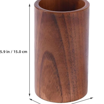 Cutlery Stand - Wooden Kitchen Utensil Holder - Cutlery Holder - Countertop Organizer - Cutlery Drainer - Chopstick Holder - Wood - 15cm - Kitchen Aid for Kitchen - Kitchen Organizer.