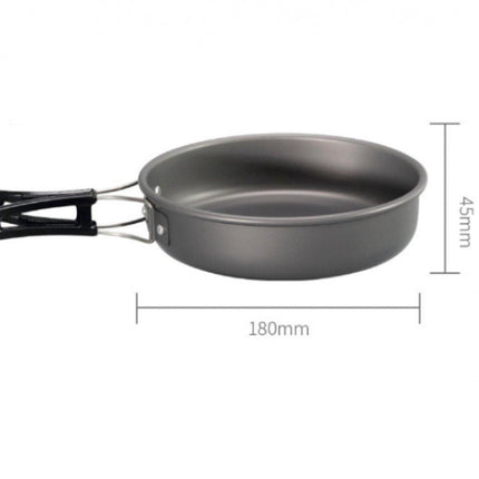 3 pieces - Cooking set - Camping Cooking set - Cookware - Camping Pan Set - Camping Cookware Kit - Kitchenware set - saucepan, pan, teapot - for 2-3 persons - for Outdoor Picnic Camping Hiking - Foldable - aluminum.