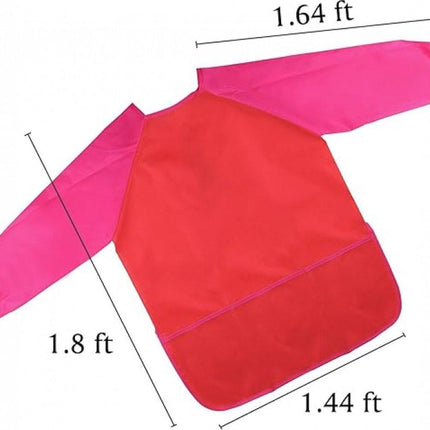 4 pieces - Children's apron - apron - Painting apron - Painting apron - craft apron - color - Long sleeves - waterproof - with 3 pockets - Art smocks - Clothing protector.