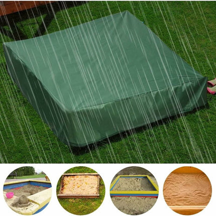Waterproof sandpit cover - with drawstring - green - 120 x 120 x 20 cm - for sandpit, pool, patio, garden, square - Oxford cloth - waterproof, windproof, dustproof - suitable for protecting children's toys.