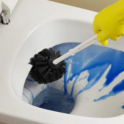 Toilet Brush Head - 5 Pieces - Loose Brush Head for Toilet Brush - Plastic - Loose Toilet Brush Head - Brush Head Set for Toilet Brush - Universal - Thread 12 mm - Suitable for Bathrooms - 80*100mm - Black.