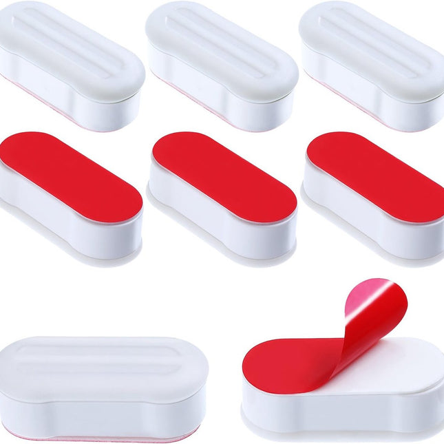 Toilet Seat Buffers - 8 Pieces - Toilet Seat Buffers - Extend Bidet Life - Toilet Seat Buffers - Silent and Soft Closing - Protect Toilet Seat - White - Self-adhesive - TPE, ABS and Plastic.