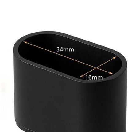 Chair Leg Caps - 20 Pieces - Chair Leg Protectors - PVC - Oval Furniture Leg Protectors - Floor Protectors - Furniture Protectors - Suitable for Furniture Protection - 16mm x 34mm - Black.