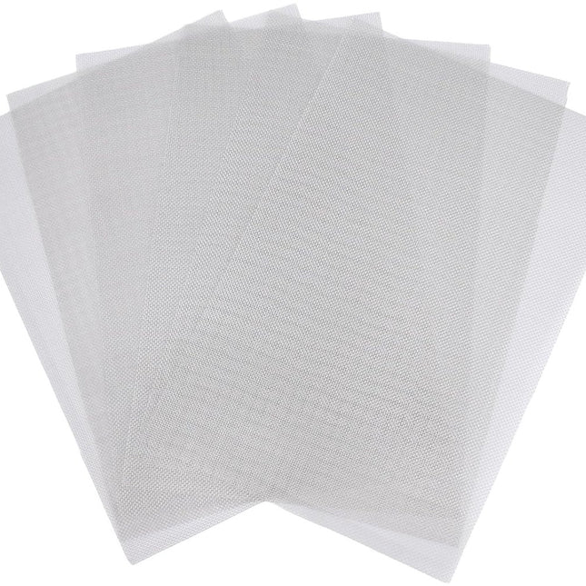 Sieve metal - 6 pieces - 30 x 21 cm - Insect net - 20 mesh - Fine mesh - Metal mesh - Insect mesh - Mouse mesh - Silver - Stainless steel - For cages, ventilation openings, gardens, window screens and filters.