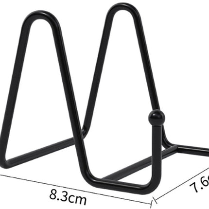 5 pieces - Plate stand - Display - Holder - Decorative plates - Books - Photo frame stand - Plates - Rack - Kitchen cabinet - Metal - black - 7.6*8.3*8 cm.