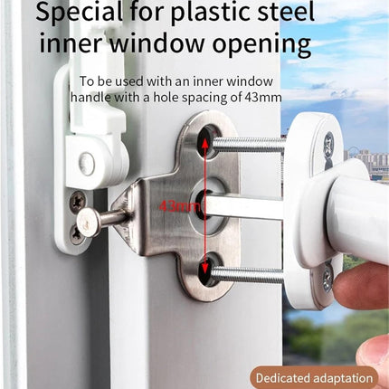 2 pieces - window holder - window limiter white - Window stays - Windows - Window fittings - Window holder & door holder - wind hook - Plastic and metal - 10.6×1.4cm - adjustable - Anti-burglary - window security - for inward-opening windows.