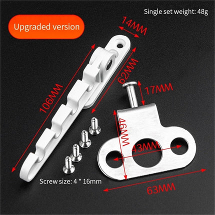 2 pieces - window holder - window limiter white - Window stays - Windows - Window fittings - Window holder & door holder - wind hook - Plastic and metal - 10.6×1.4cm - adjustable - Anti-burglary - window security - for inward-opening windows.