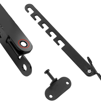 Window and Door Stopper - 2 pieces - Window Limiter - Window Security - Child Lock Window - Window Lock - 16cm - with Mounting Material - Black.