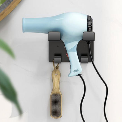 Hairdryer holder - Hairdryer holder - Hairdryer holder - Hairdryer wall bracket - Universal - wall bracket - black - 11.5*9.5*5.5cm - metal - wall bracket - Bathroom accessories.