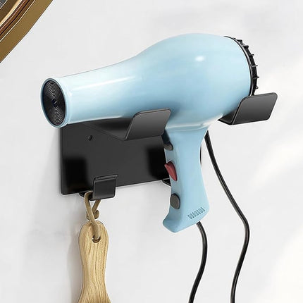 Hairdryer holder - hair dryer holder - Hairdryer Holder - Hairdryer Wall Bracket - Universal - wall mount - 11.5*9.5*5.5cm - metal - wall mount - Bathroom accessories - silver.