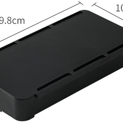 Desk organizer - 2 pieces - Drawer dividers - Self-adhesive - Under desk drawer organizer - Drawer under desk - Hidden desk drawer - For shelves, desks and tables - Black - 19.8*10.5*3.3 cm - ABS.