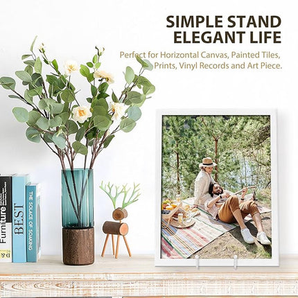 pieces - Plate stand - Display - Holder - Decorative plates - Books - Photo frame stand - Plates - Rack - Kitchen cabinet - Metal - white - 7.5*14 cm.