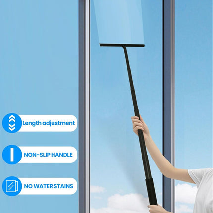 Extendable Shower Squeegee - Shower Squeegee with Holder - Squeegee Shower with 97 cm Telescopic Rod - Aluminum + Silicone - Squeegee - Window Squeegee Shower Squeegee - Squeegee Shower for Shower Doors, Mirrors, Windows, Tiles, Car Windows, Glass Cleanin.