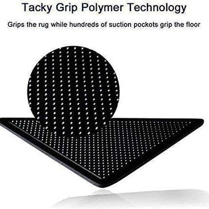 Anti-slip corners - Carpet tape - Carpet grippers - 8 pieces - Anti-slip mat, rug, carpet - Reusable pads - Self-adhesive double-sided.