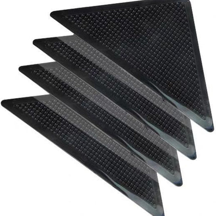Anti-slip corners - Carpet tape - Carpet grippers - 8 pieces - Anti-slip mat, rug, carpet - Reusable pads - Self-adhesive double-sided.