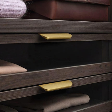 10 pieces - Handle - Furniture handle - Kitchen cabinet handles - Concealed handle - Furniture handles - Cabinet handle - Drawer handles - Door handle - Brushed gold - Arc handle - Aluminum alloy - 96mm.