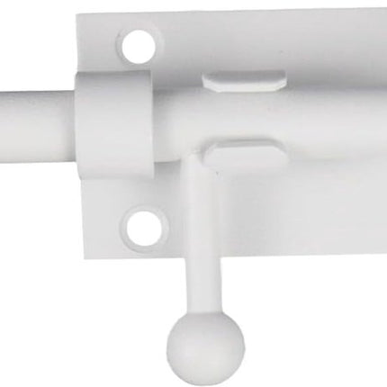 Sliding lock - Sliding lock - Sliding bolt - Gate bolt - Door lock - Bolt - Door bolt - Door lock - Plate bolt - 5 inch - Stainless steel - white - for shed gate storage, garden house door, cupboard.