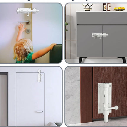 Sliding lock - Sliding lock - Sliding bolt - Gate bolt - Door lock - Bolt - Door bolt - Door lock - Plate bolt - 5 inch - Stainless steel - white - for shed gate storage, garden house door, cupboard.