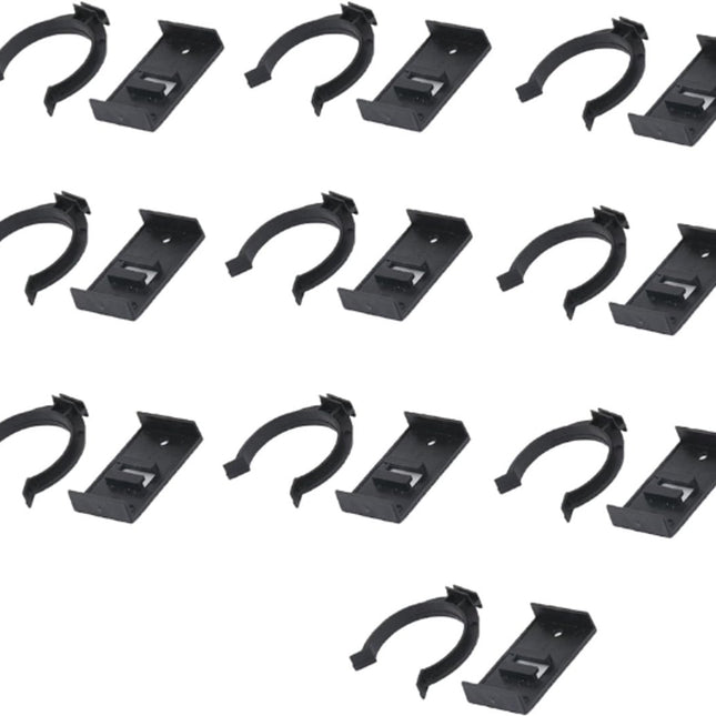 10 pieces - Skirting clips - Furniture clamps - Kitchen plinth hooks - Kitchen plinth clips - For kitchen frames mounting - Black - plastic - For cabinet legs with a diameter of 3.9 cm - For sofa, table, bed, cabinet.