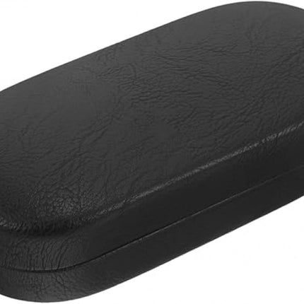Glasses Case - Hard Glasses Case - Glasses Case - Glasses Case - Sunglasses Protective Box - Portable - Convenient Storage - Gift for Men and Women - 17*7*5.3CM - Black - PU Leather and Metal Frame.