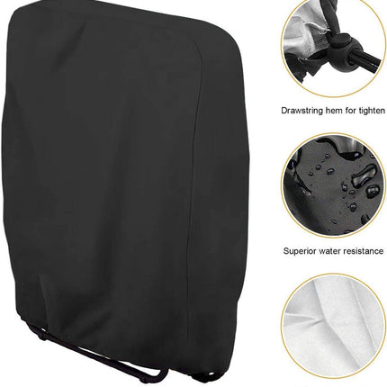 20/34*71*110cm - Garden chair covers - Foldable lounge chair cover - 210D Oxford fabric garden chair covers - Dust cover for chair - Dust cover - Garden accessories - Foldable lounger cover - with storage bag - black.