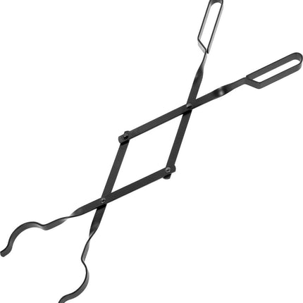 Fire Pit Tongs - Fire Pit Tongs - Fireplace Accessories - Fireplaces - Fire Pit Tool for Outdoor Indoor Camping - Wood Stoves - Fire Pits - Black - Steel - 26 Inch.