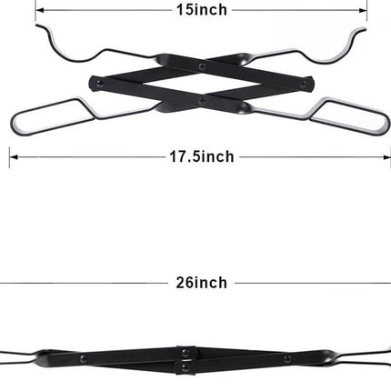 Fire Pit Tongs - Fire Pit Tongs - Fireplace Accessories - Fireplaces - Fire Pit Tool for Outdoor Indoor Camping - Wood Stoves - Fire Pits - Black - Steel - 26 Inch.