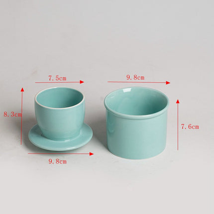Butter dish - Ceramic - Butter storage box - Butter dishes - Butter dish - Butter pot - With lid - For spreadable butter - White.